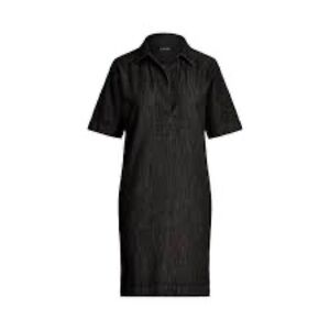 Lauren Ralph Lauren Black Label Denim Chambray Shift Dress Black Size Large